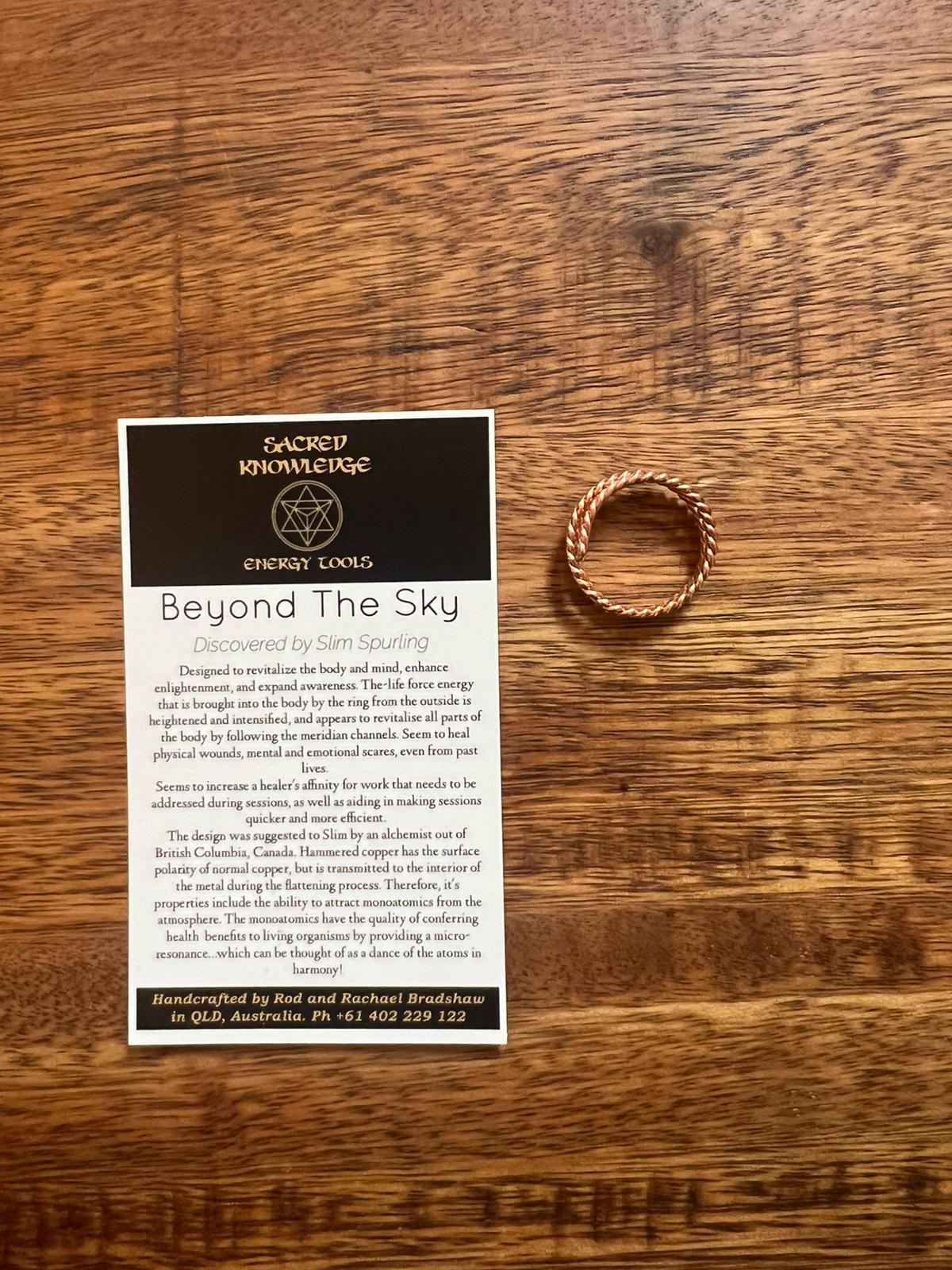 Beyond The Sky Royal Cubit Wrap Around Finger Ring, Sacred Knowledge Energy Tools
