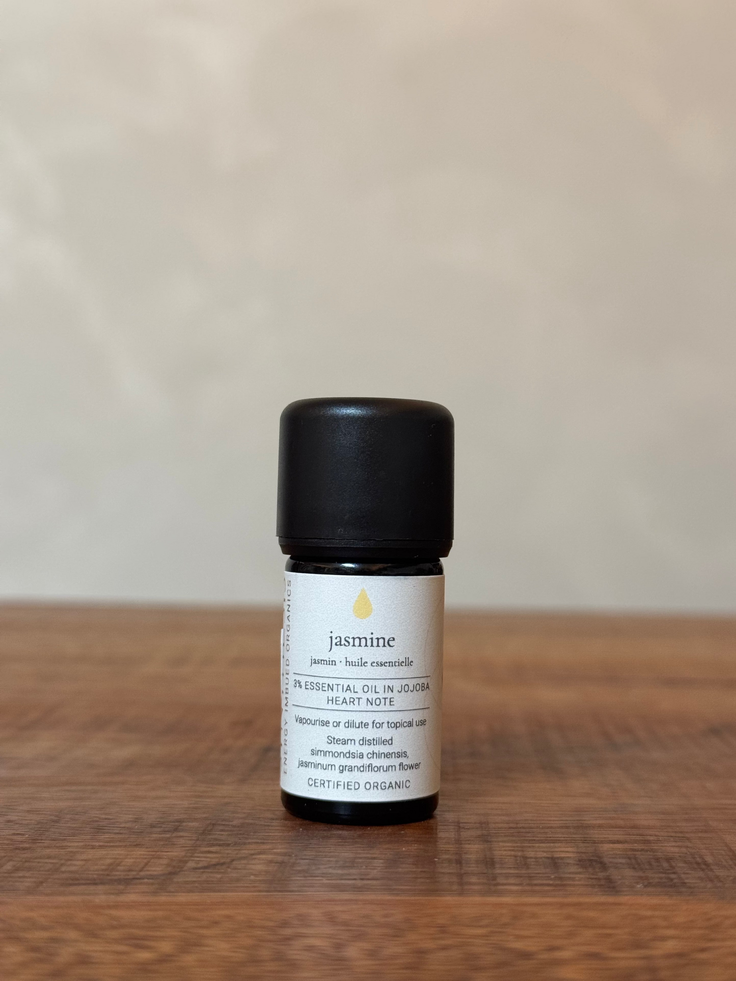 Jasmine (3% in jojoba) Certified Organic Essential Oil, Synthesis Energy Imbued