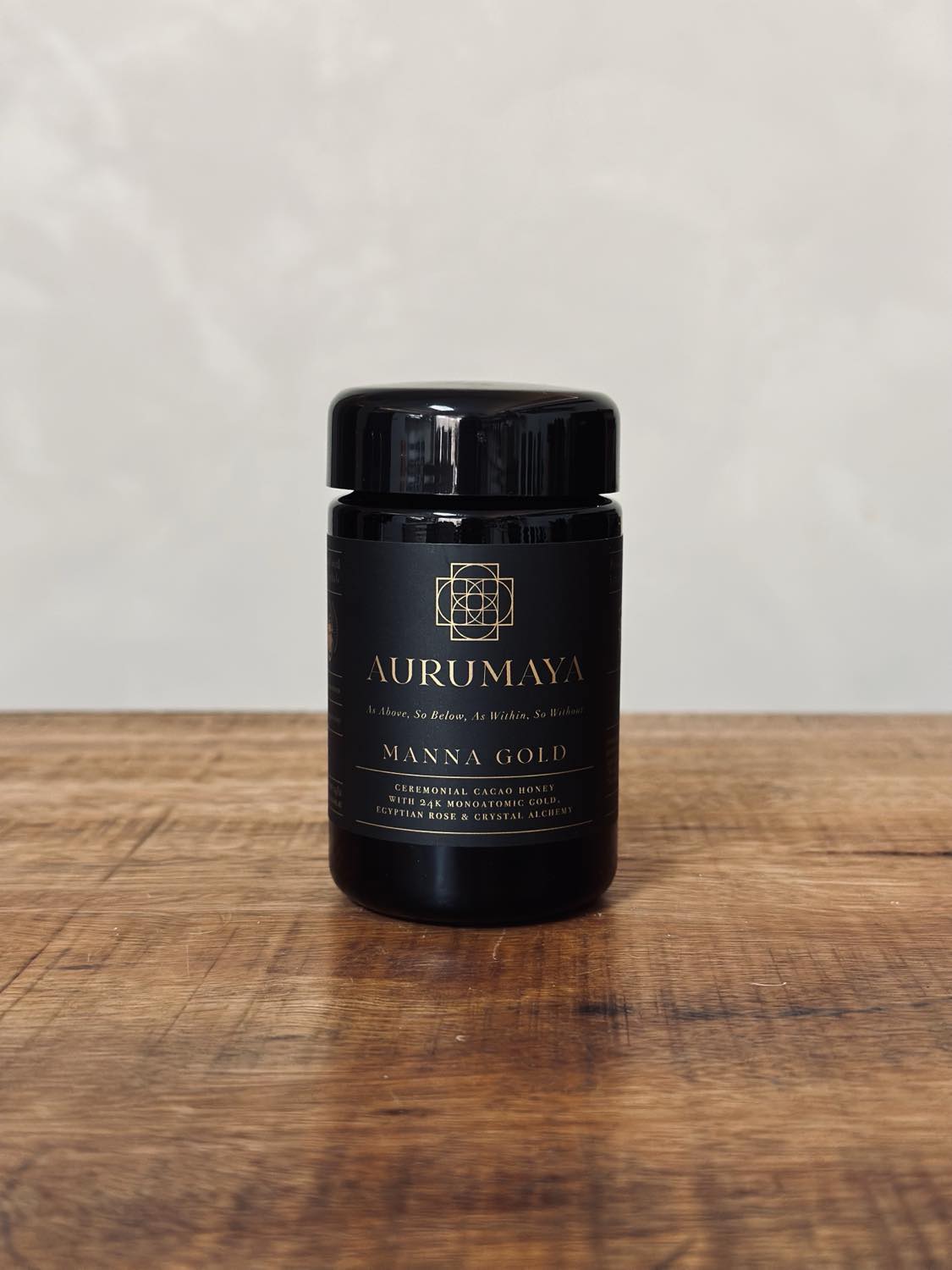MANNA GOLD / Egyptian Rose, Cacao, 24K Monatomic Gold & Crystal Honey, Aurumaya
