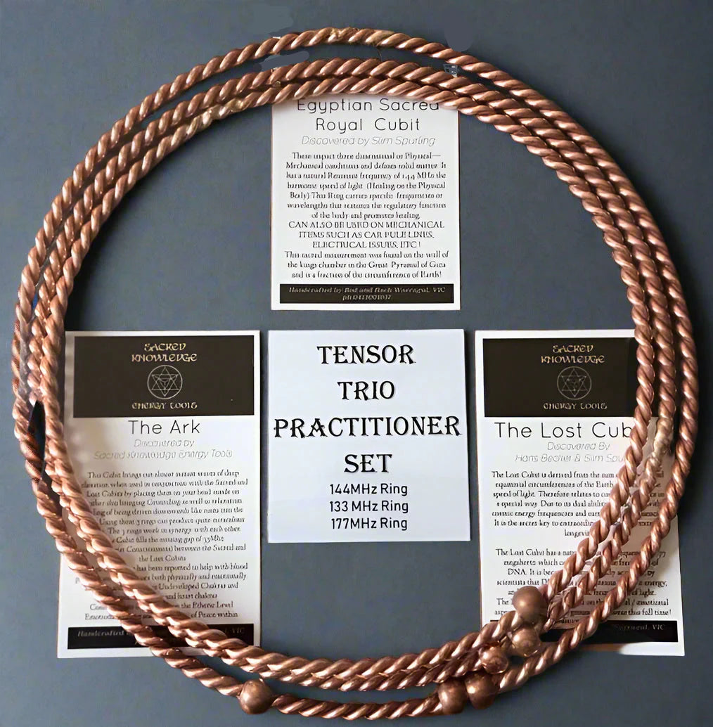 Tensor Rings Trio Practitioner Set, Sacred Knowledge Energy Tools