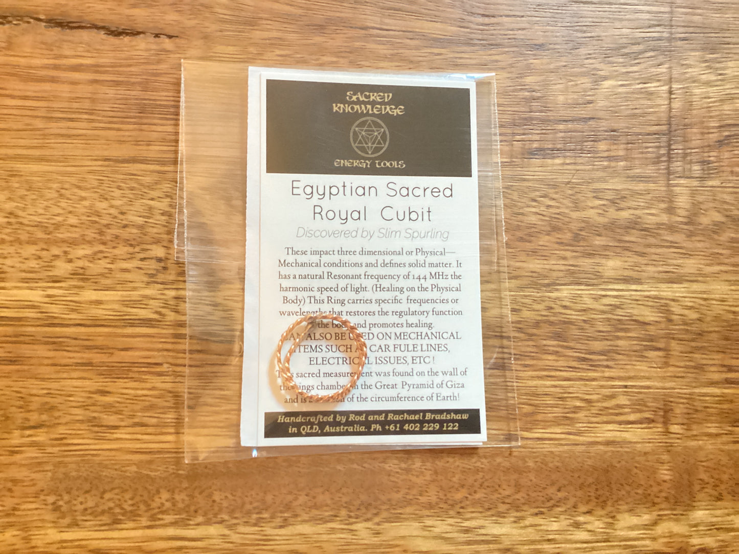 BTS Royal Cubit Wrap Around Unisex Ring, Sacred Knowledge Energy Toold