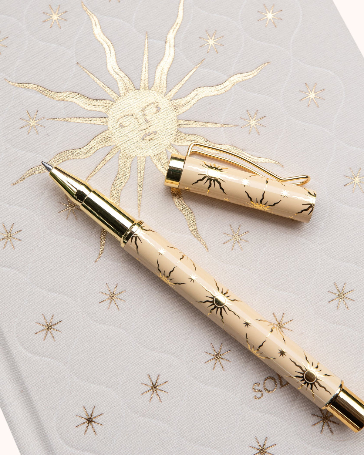 Gratitude Rollerball Pen Black Ink, Dreamy Moons