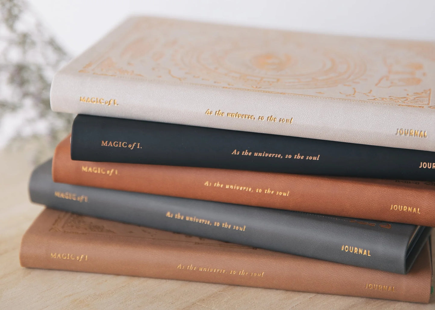A5 Vegan Leather Lined Journal, Magic of I