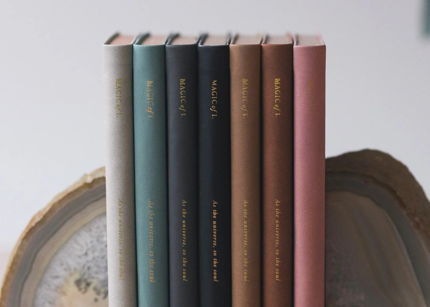 A5 Vegan Leather Blank Journal, Magic of I
