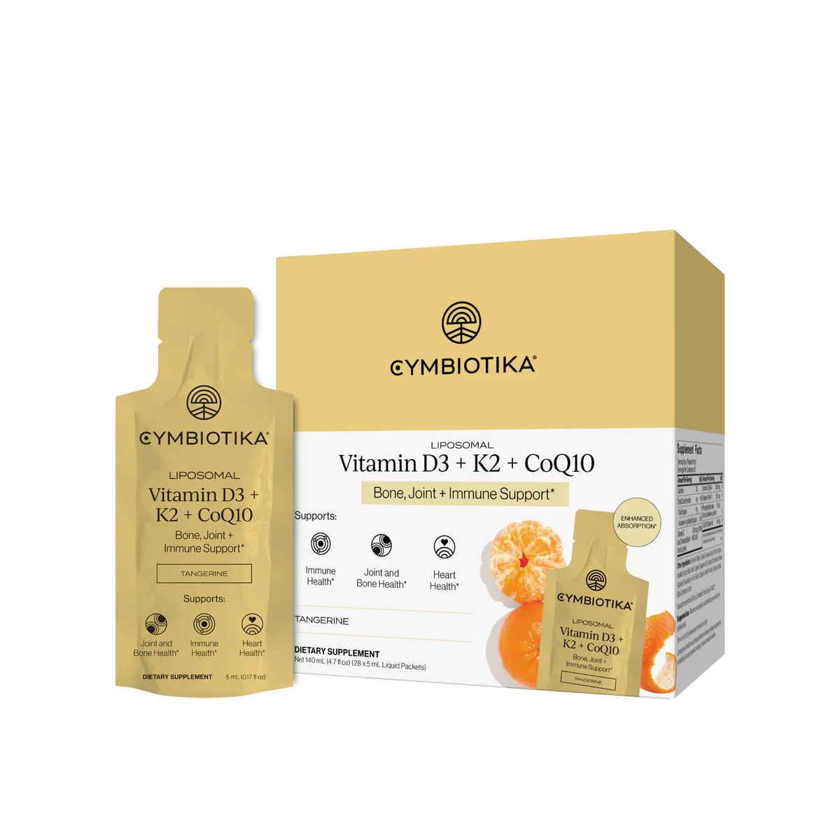 Liposomal Vitamin D3+K2+CoQ10, Cymbiotika