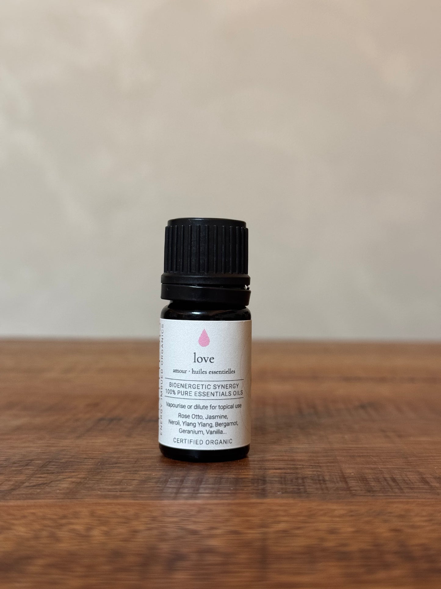 Love Certified Organic Essential Oil Synergy, Synthesis Energy Imbued Organics