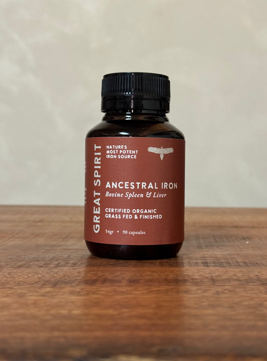 Ancestral Iron- Bovine Spleen & Liver Capsules, Great Spirit