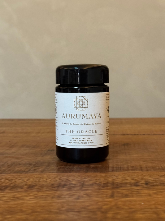 THE ORACLE / Seer & Visionary Honey with Amber + Monoatomic Gold, Aurumaya