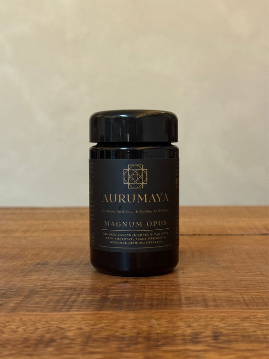 MAGNUM OPUS / Whipped Lavender Honey with 24K Gold, Silver & Crystal Codes, Aurumaya