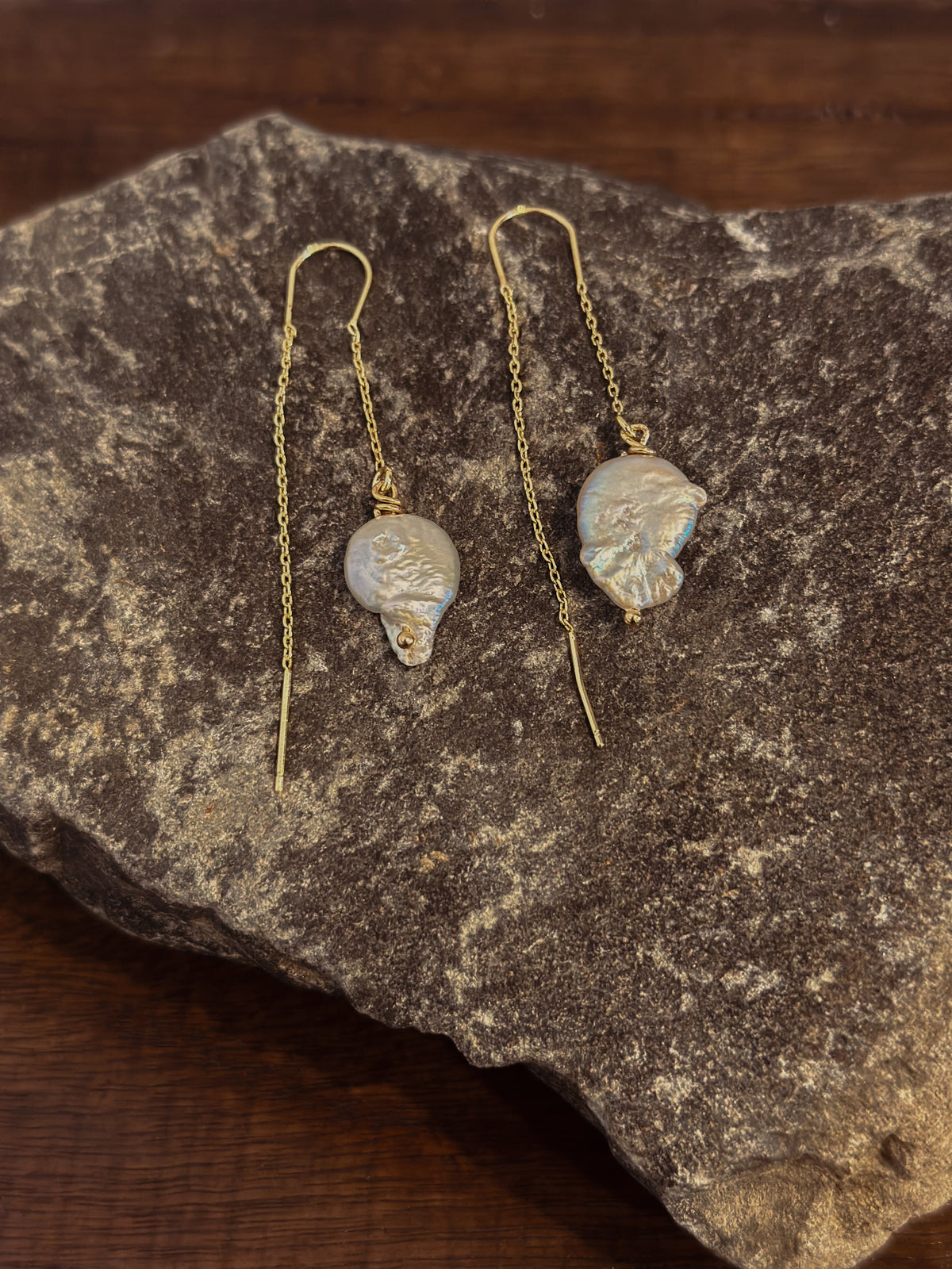 Big Freshwater Pearl Threaders, Stone and Sol