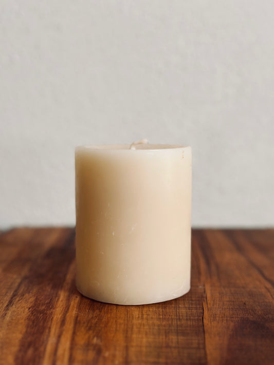 Pillar Candle 9cm Cream, Ahana