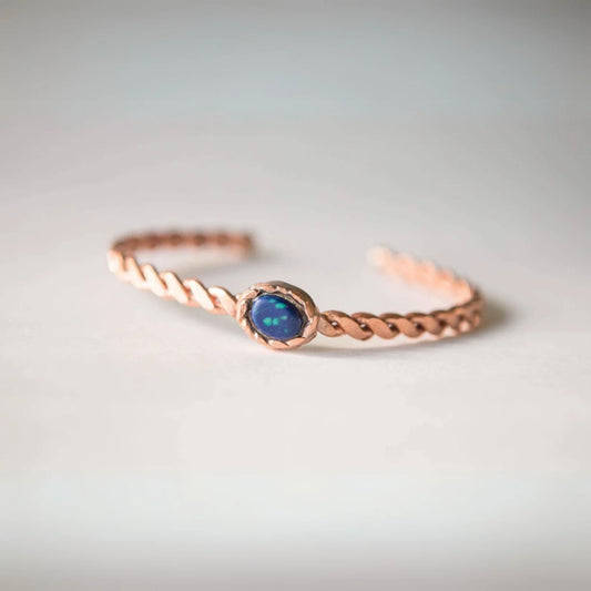 The Labyrinth Cubit Healing Tool Bracelet with Azurite Copper, Sacred Knowledge Energy Tools